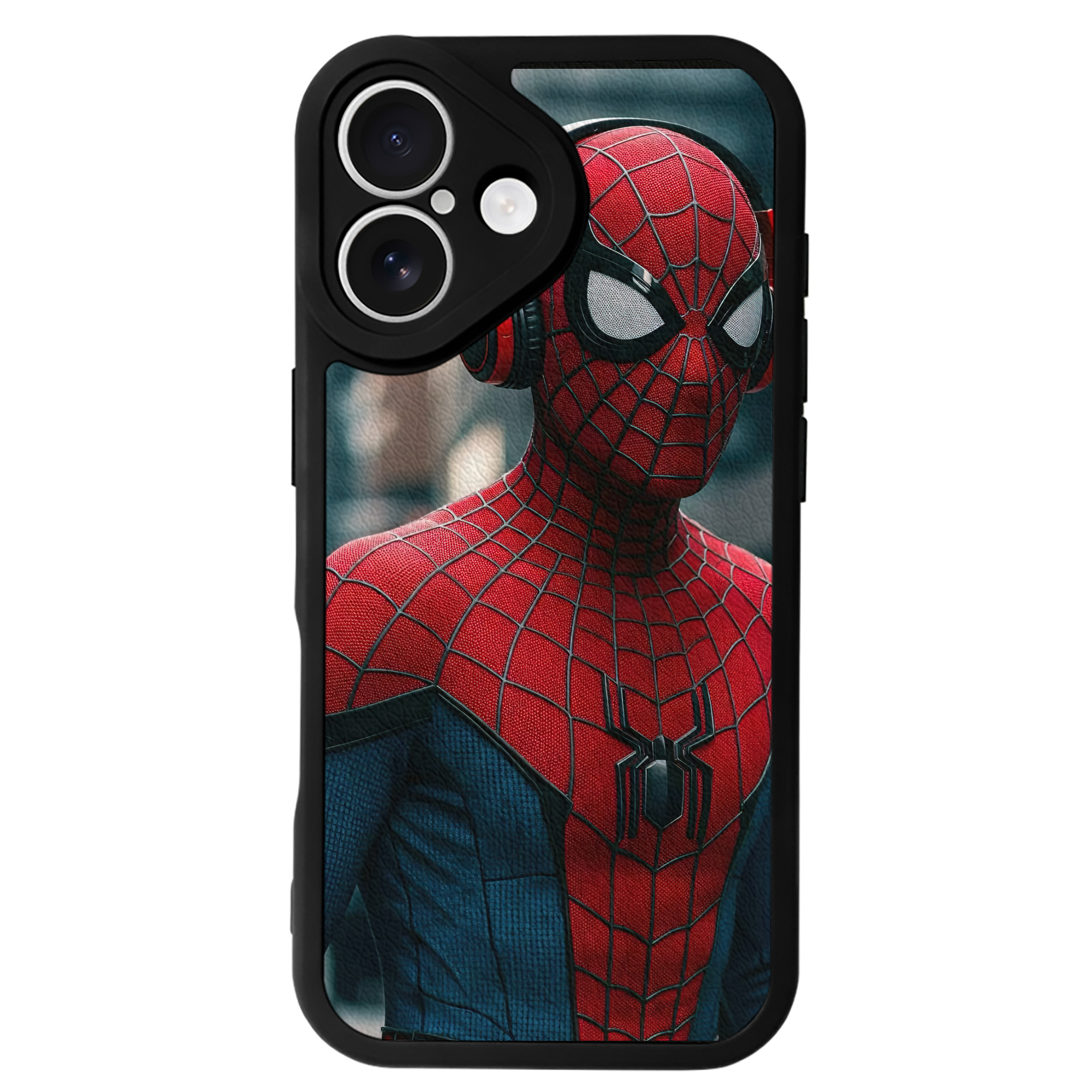 （画像用） Spider Man スパイダーマン 【iPhone 16シリーズ対応】シリコンスマホケース（レザー調） 材質：シリコン